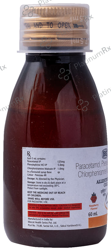 Allestine Cold Syrup Raspberry 60ml