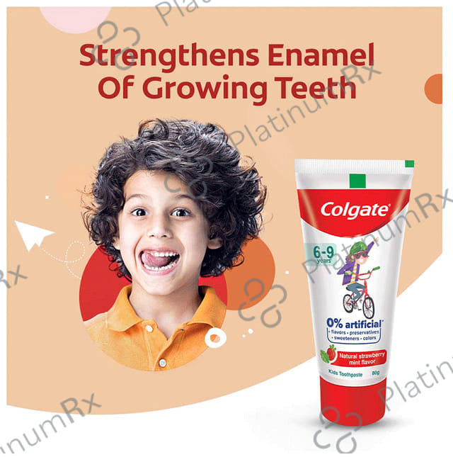 Colgate Natural Strawberry Mint Toothpaste for Kids (6-9 Years)