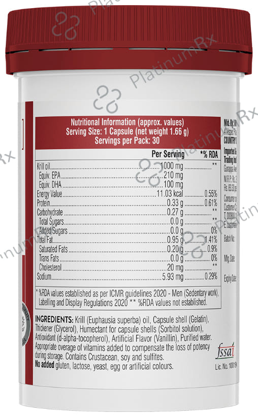 Swisse Ultiboost Clinical Strength Deep Sea Krill Oil Capsule 30s