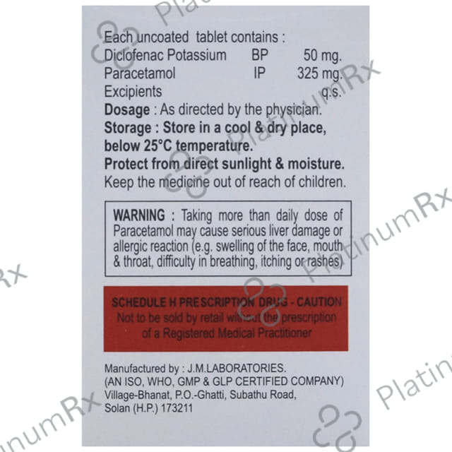 Dian P 50/325mg Tablet 10s