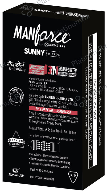Manforce Sunny Edition Condom 10s