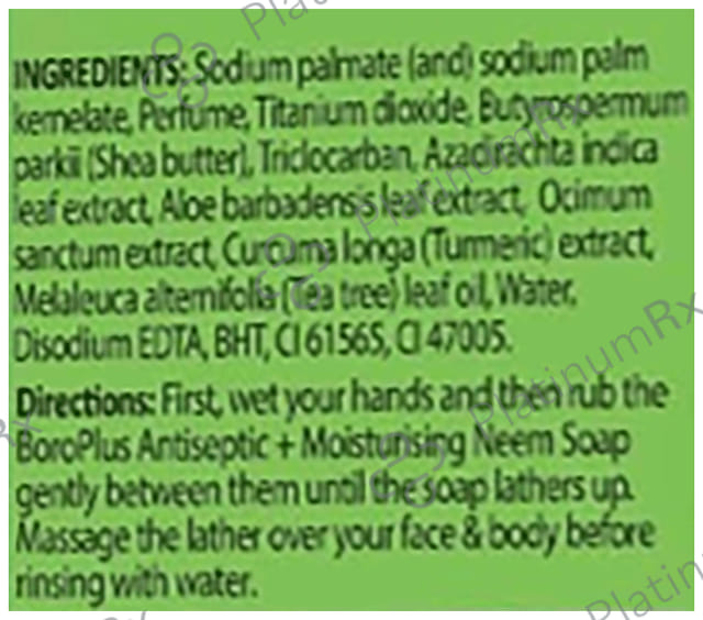 Boroplus Antiseptic + Moisturising Soap (125gm Each) Neem 6 units