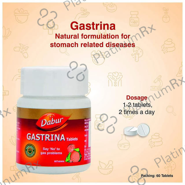 Dabur Gastrina Tablet - Relieves Abdominal Gas & Pain