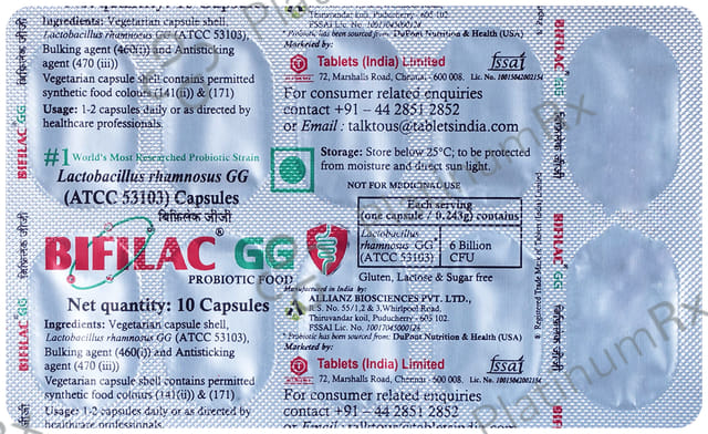 Bifilac GG Gluten, Lactose & Sugar Free Capsule 10s