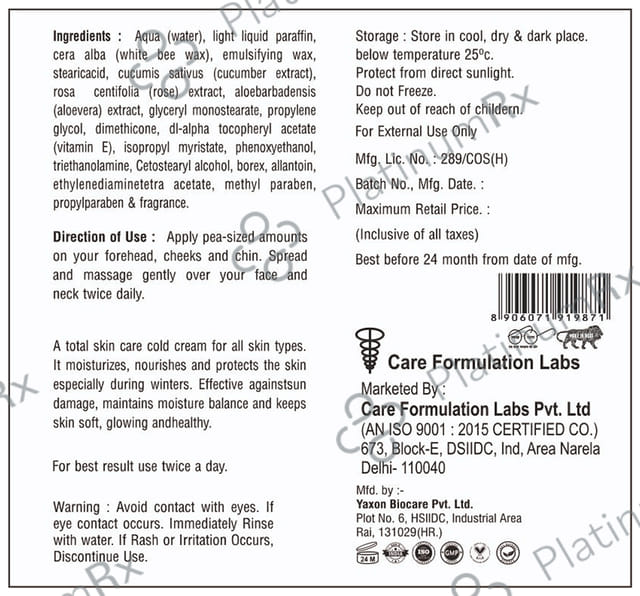 Narica Cold Cream