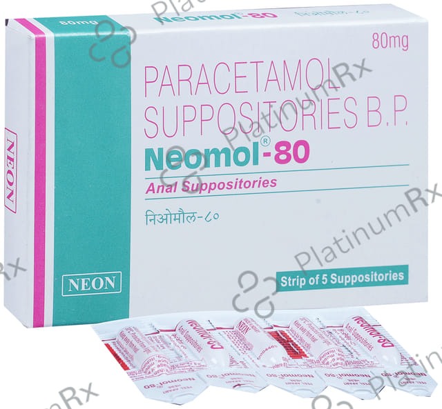 Neomol 80mg Suppository 5s