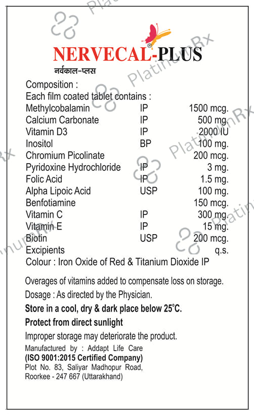 Nervecal Plus Tablet 10s
