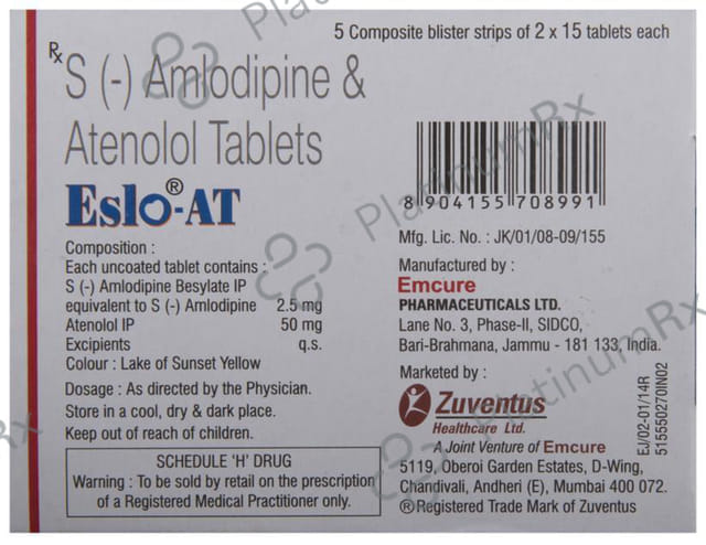 Eslo AT 2.5/50mg Tablet 15s