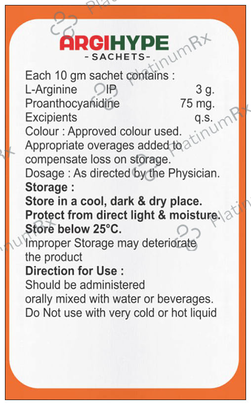 Argihype 3000mg Lemon Flavour Sachet 10gm