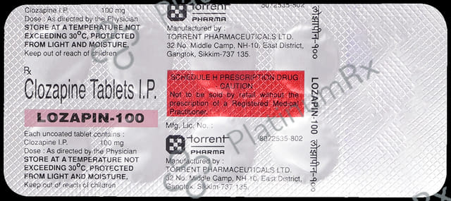 Lozapin 100mg Tablet 10s