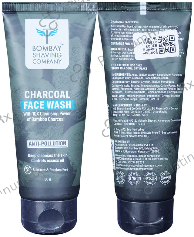 Bombay Shaving Company Charcoal Face Wash 50 gm