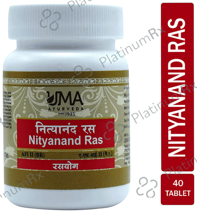 Uma Ayurveda Nityanand Ras Tablet 40 tablets