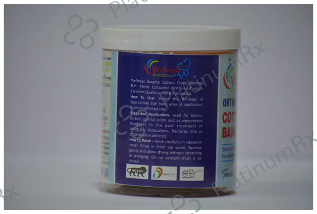 Wellness Surgical Ortho Care Fast Edges Cotton Crepe Bandage 6cm x 4m
