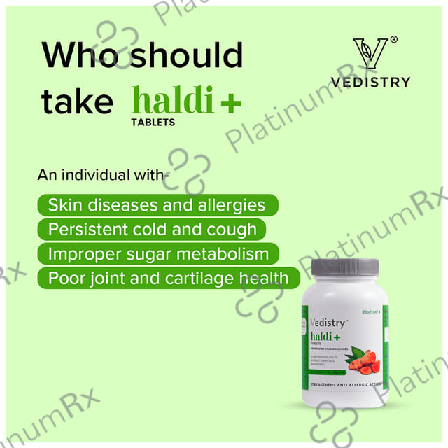 Vedistry Haldi+ Tablet For Skin Allergy And Skin Health