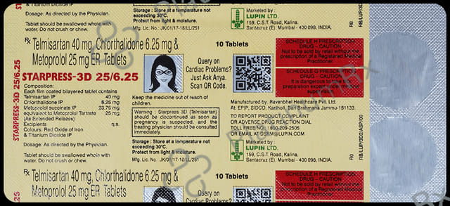 Starpress 3D 6.25/25/40mg Tablet 10s