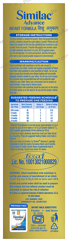 Similac Advance Stage 1 Infant Formula (Up to 6 months) Powder 400gm