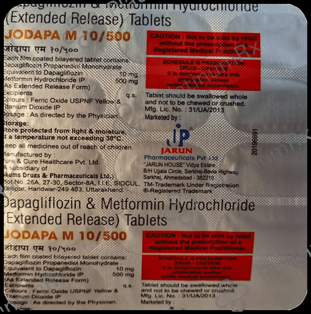 Jodapa M 10/500mg Tablet 15s