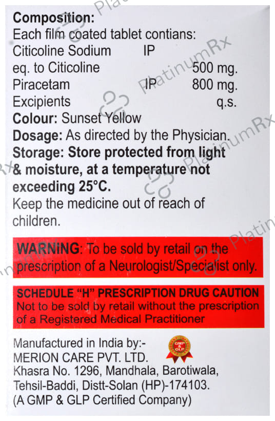 Gcetam Plus 500/800mg Tablet 10s