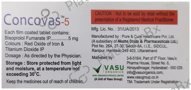 Concovas 5mg Tablet 10s