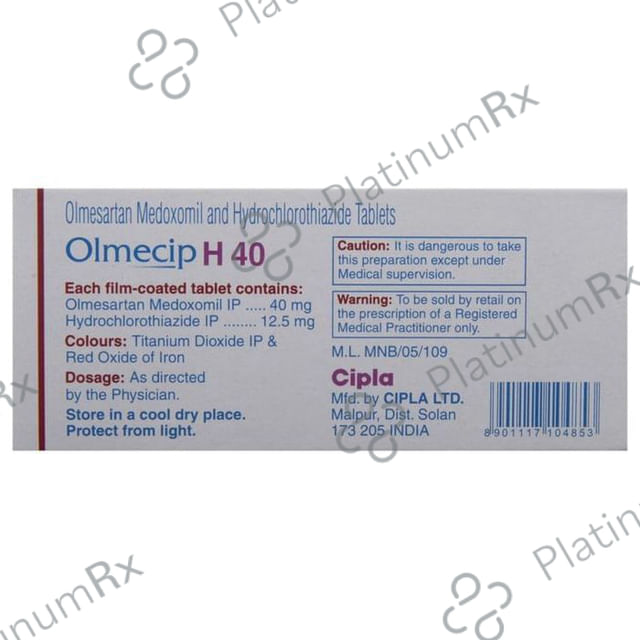 Olmecip H 12.5/40mg Tablet 10s