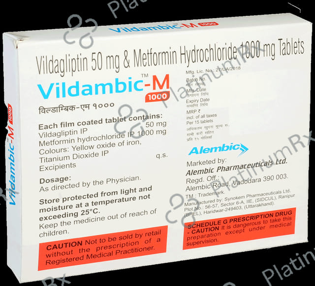 Vildambic M 1000/50mg Tablet 15s