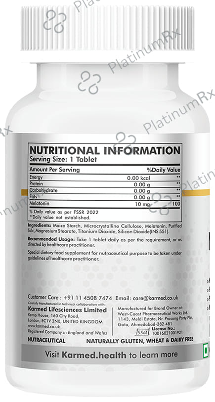 Karmed Advanced Sleep Support Melatonin 10mg Capsule