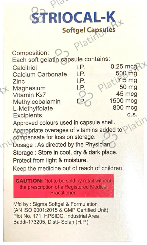 Striocal-K Softgel Capsule
