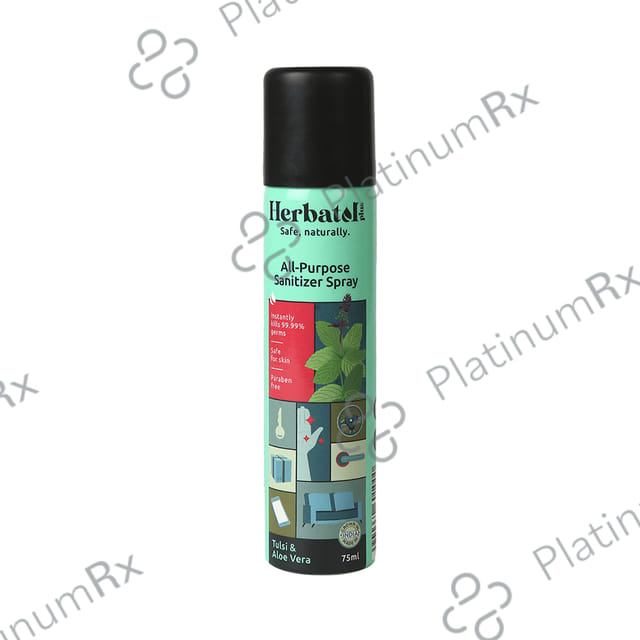 Herbatol Plus All Purpose Tulsi & Aloe Vera Sanitizer Spray 1X75ml