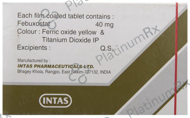 Febuxor 40mg Tablet 10s