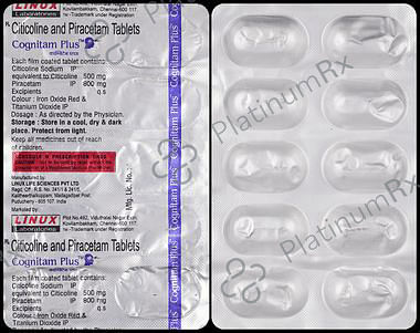 Cognitam Plus 500/800mg Tablet 10s