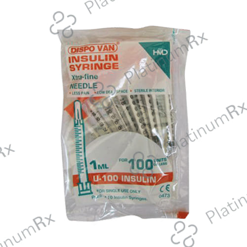 Dispovan U-100 Insulin Syringe Unitpack 10 syringes