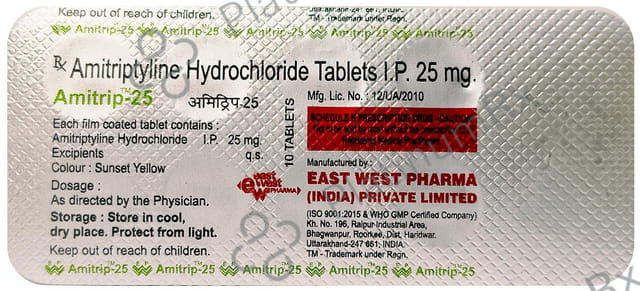 Amitrip 25mg Tablet 10s (East)