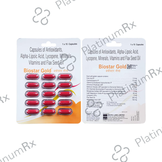 Biostar Gold 1.5mg/3mg/15mcg Capsule 15s