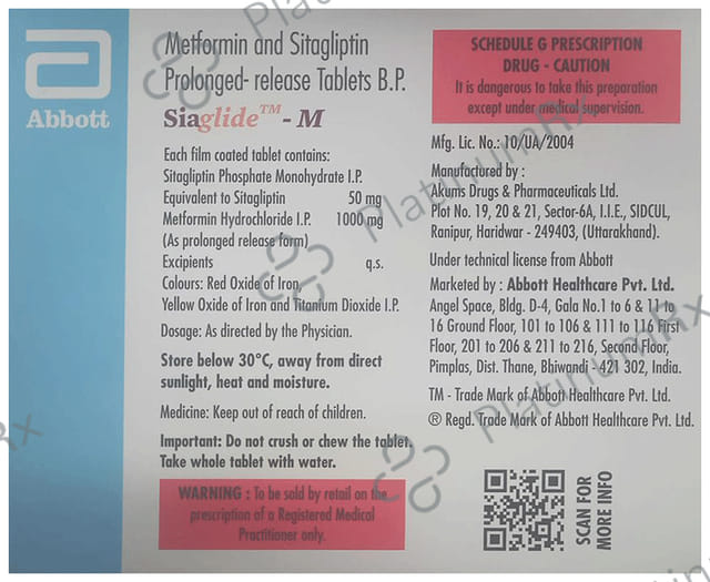Siaglide M 1000/50mg Tablet PR 15s