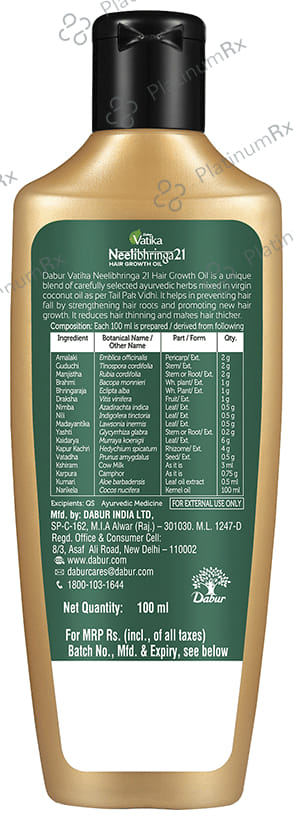 Dabur Vatika Neelibhringa Oil 100 ml