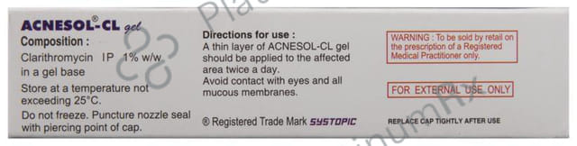 Acnesol CL 1% w/w Gel 15gm