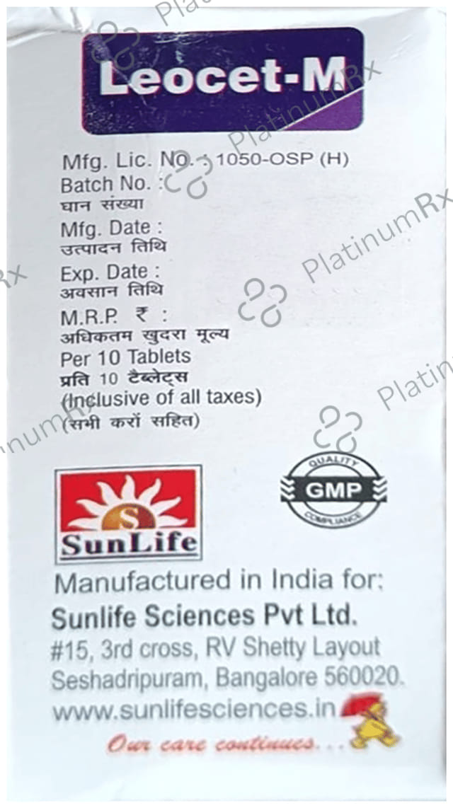Leocet M 5/10mg Tablet 10s