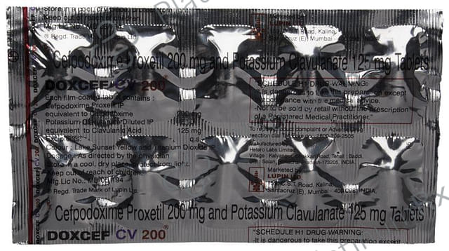 Doxcef CV 200/125mg Tablet 10s