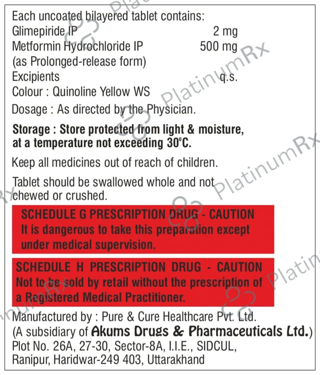 Gliris M 2 Tablet PR 15s