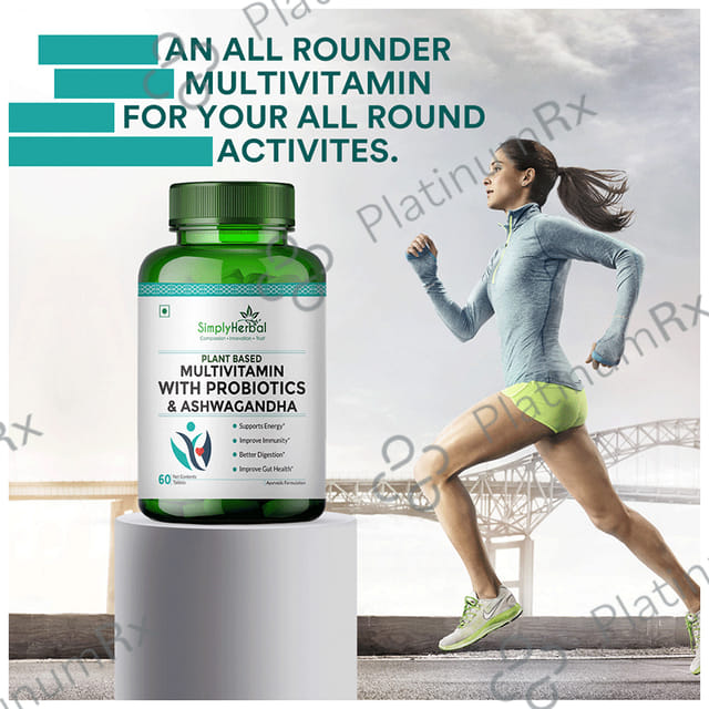 Simply Herbal Multivitamin with Probiotics & Ashwagandha Tablet