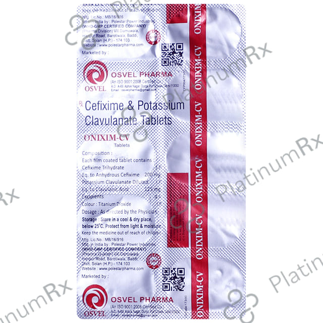 Onixim CV 200/125mg Tablet 10s