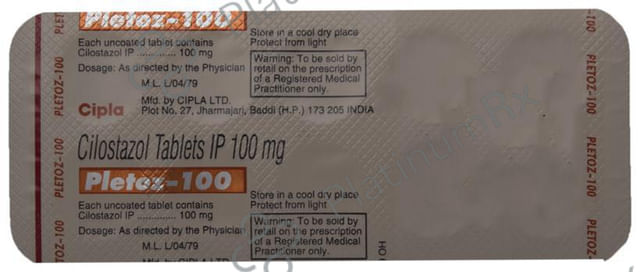 Pletoz 100mg Tablet 10s