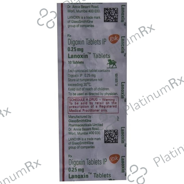 Lanoxin 0.25mg Tablet 10s