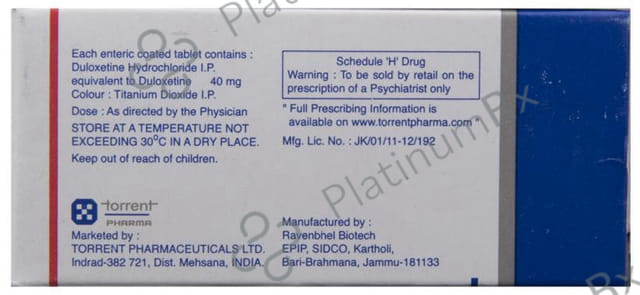 Symbal 40mg Tablet 10s