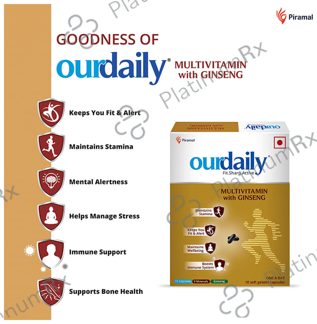 OurDaily Multivitamin with Ginseng Soft Gelatin Capsule 10s
