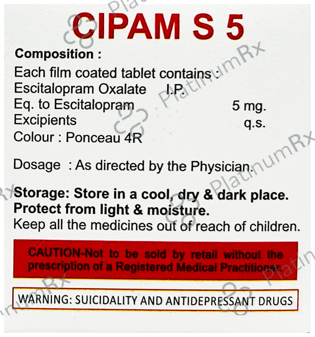 Cipam S 5mg Tablet 15s