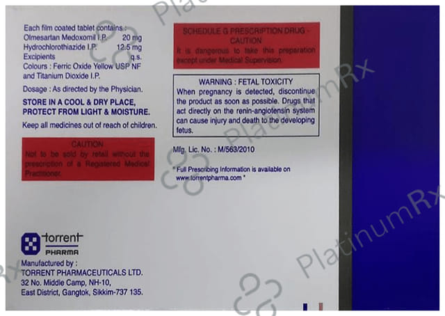 Olmetor H 12.5/20mg Tablet 15s