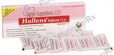 Hallens Glycerin Infant 1gm Suppository 5s