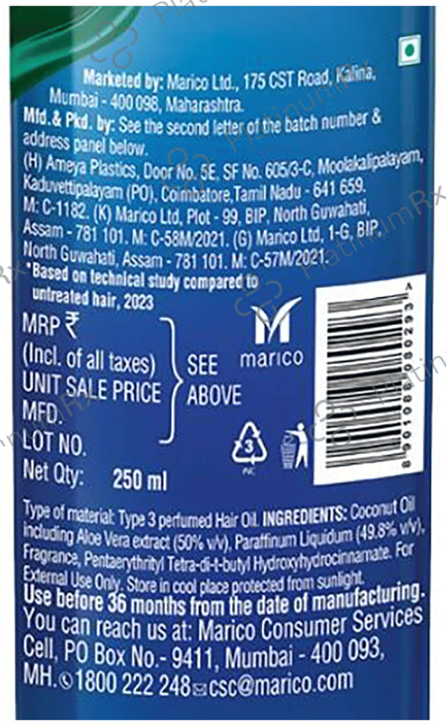 Parachute Advansed Aloe Vera Enriched Coconut Hair Oil 250 ml