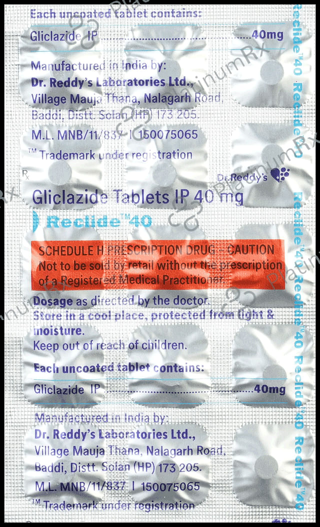 Reclide 40mg Tablet 15s